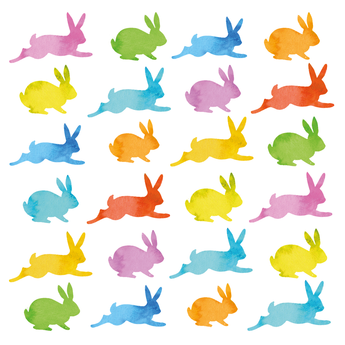 Servietten Aquarell Bunnies 33 x 33 cm