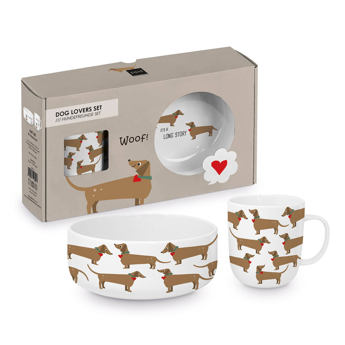 Dog Set Long Story 900 ml + 400  ml