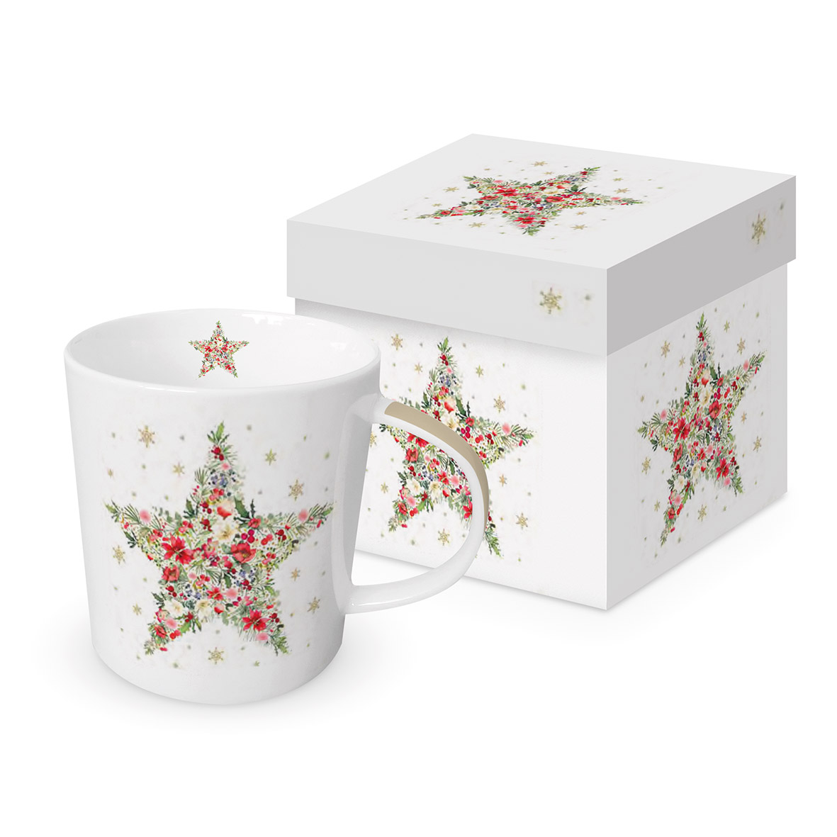 Beuatiful Christmas Star Trend Mug in Geschenkbox