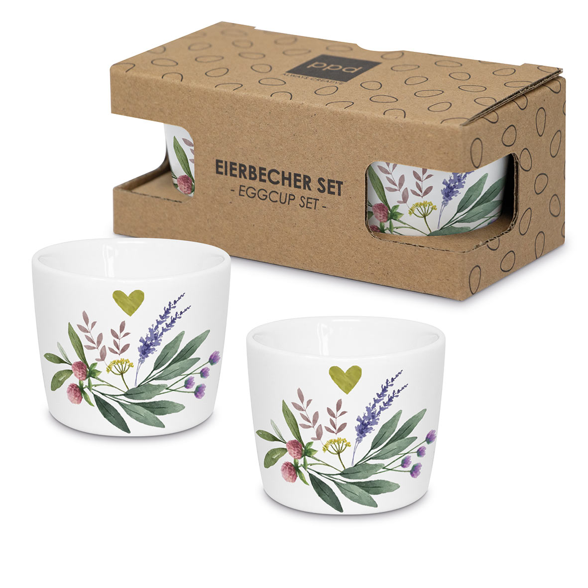 Eierbecher Set in Card Box Provence