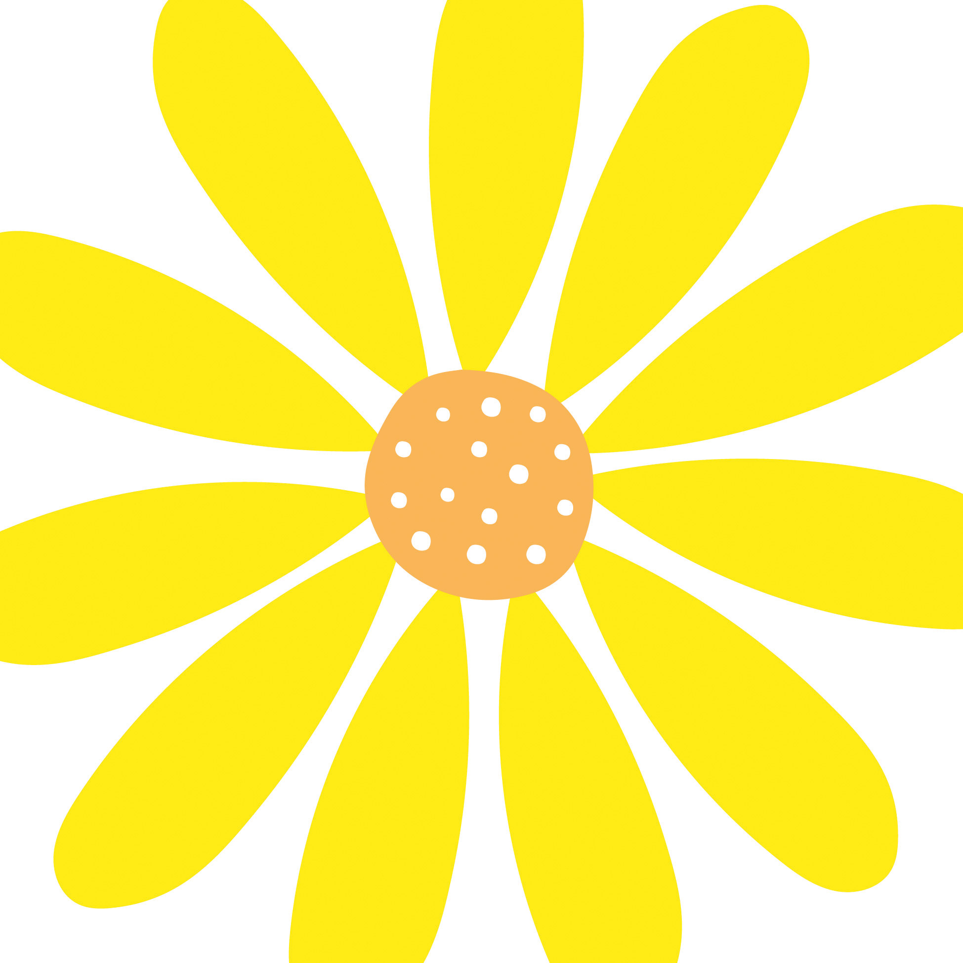 Servietten Happy Flower Sun 33 x 33 cm